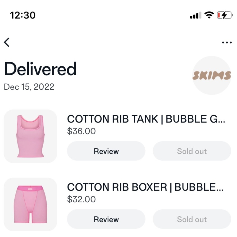 skims bubble gum pink set